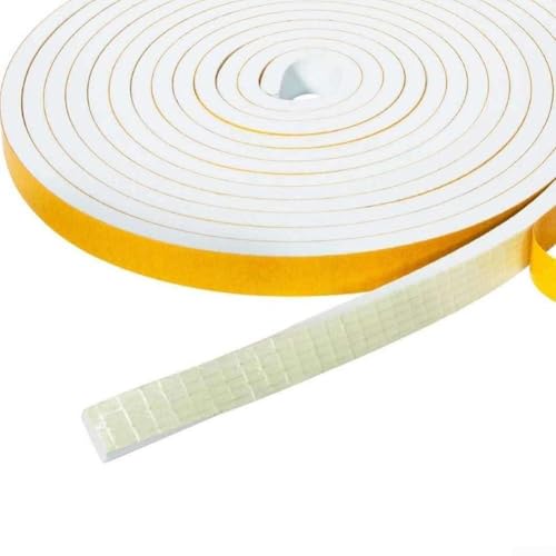 245M wetterfestes Schaumstoff-Klebeband für Tür-Zugluftstopper, starke Haftung für Staub- und Geräuschunterdrückung (12 mm x 10 mm x 2 m) von CYRENT