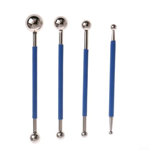 4 Stück Edelstahl Fliesen Fugenball Set Boden Nahtpresse Werkzeug mit Gummigriff für Wohnzimmer Küche Bad Balkon von CYRENT