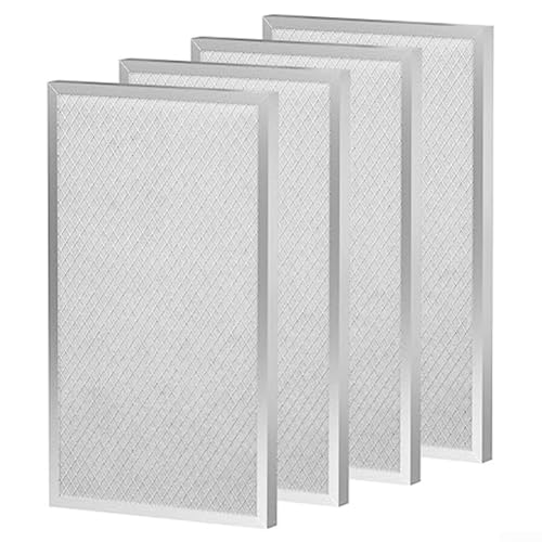 4-teiliges Aluminiumfilter-Ersatz-Set für AlorAir Luftentfeuchter HD55 HDi65 Modelle – 43,7 x 22,4 cm Silberfilter für Kellerluftfeuchtigkeitskontrolle und optimale Luftzirkulation von CYRENT