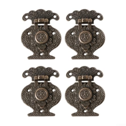 Antike Bronze-Haspe für Schmuckkästchen und Holzschrank-Sicherheit (Bronze) von CYRENT