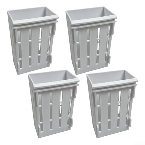 Aquarium-Pflanzenhalter-Set, 4 Halterungen für Aquarien, Aquaponik und verbesserte Ästhetik, Weiß von CYRENT