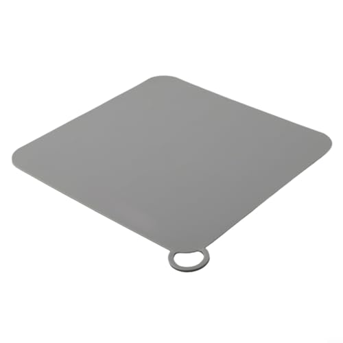 Badezimmer-Bodenablaufabdeckung aus dickem Silikonmaterial, flexibler und stabiler Waschbecken-Abflussschutz mit Überlaufschutz und unsichtbarem Design (grau, 15 cm) von CYRENT