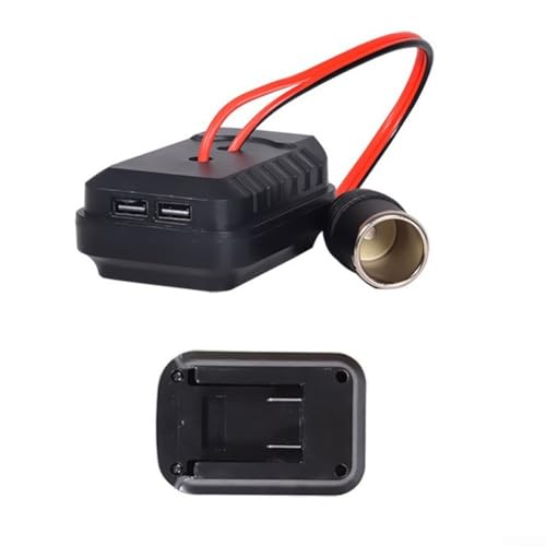 Batterieadapter Konverter mit Dual USB Ports und Steckdose für BL1830 BL1840 BL1815 und für A32106 Batterien, geeignet für mehrere elektronische Ger te (für 2106 Akku) von CYRENT