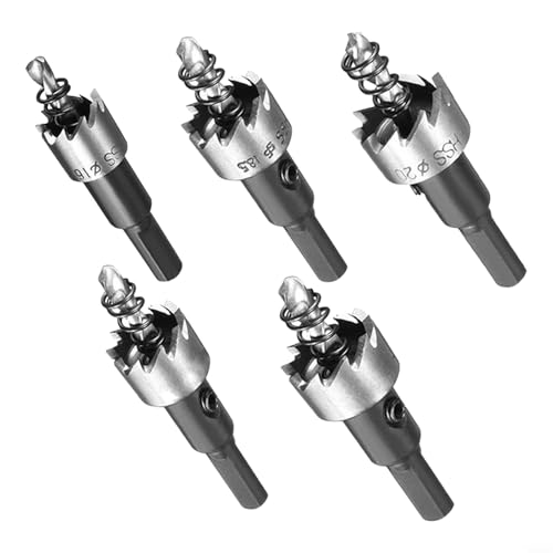 Blechbohrer Set für Lochausdehnung Edelstahl 16mm bis 20mm geeignet für Türspion und Türen 40 65mm dick (16mm) von CYRENT
