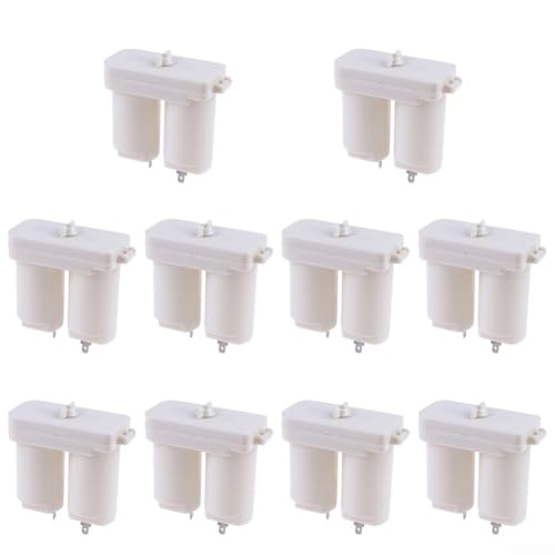 CYRENT 1/10 Stück Gas-Warmwasserbereiter Batteriebox Doppelkammer ABS-Kunststoff für 3 V D Batterien Ersatz unterstützt Kamin zuverlässige Stromversorgung Heimwerker 8 x 9 cm (10 Stück) von CYRENT