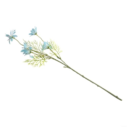 CYRENT 1 x künstliche Gänseblümchen, Kunstseide, Gänseblümchen mit Stielen für Zuhause, Garten, Vase, Dekoration (blau) von CYRENT