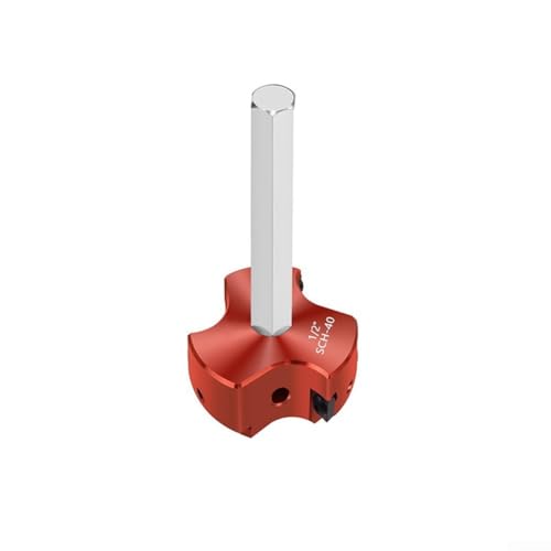 CYRENT 10,2 cm PVC-Rohrreibahle mit Dreifachklinge, Rohrverschraubungsschoner und Expander, kompatibel mit Standardbohrern, Multi-Größe, Sanitärwerkzeug für PVC, CPVC, ABS-Rohre (rot) (1/2) von CYRENT