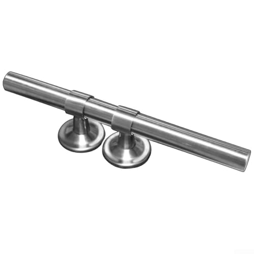 CYRENT 2 Stück Edelstahl-Türgriffe mit verstellbarer Aluminium-Legierung, doppelte Öffnung, Design für Scheune, Schiebe, Garage, Bad und Balkon Glastüren von CYRENT