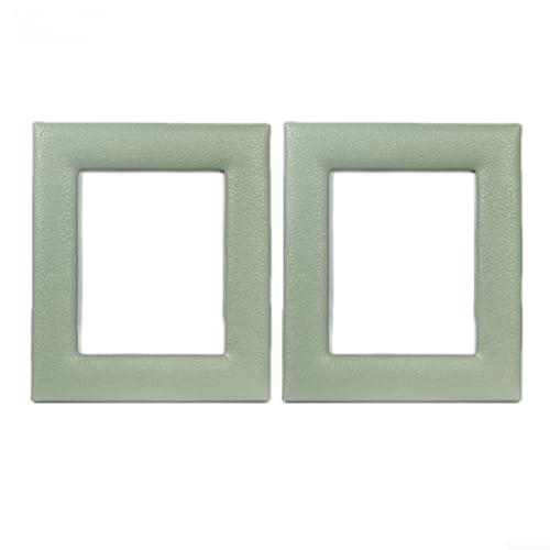 CYRENT 2 x Retro-Bilderrahmen aus Leder für 12,7 cm Fotos mit Ständer für flexible vertikale und horizontale Nutzung (grün) von CYRENT