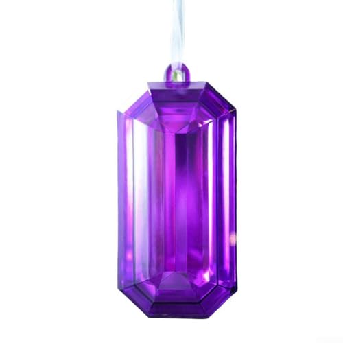 CYRENT 2025 Glas-Weihnachtsbaumschmuck, quadratisch, glitzernde Urlaubsdekoration für Zuhause oder Winterhochzeit (lila) von CYRENT