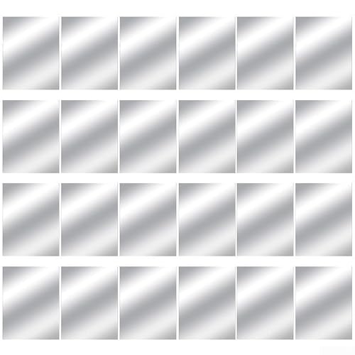 CYRENT 24 Stück flexible Spiegelbögen, selbstklebende Kunststoff-Spiegelfliesen, abnehmbare Acryl-Spiegeleinstellung, Wandaufkleber für Zuhause, Wohnzimmer, Schlafzimmer, Dekoration, kein echtes Glas von CYRENT
