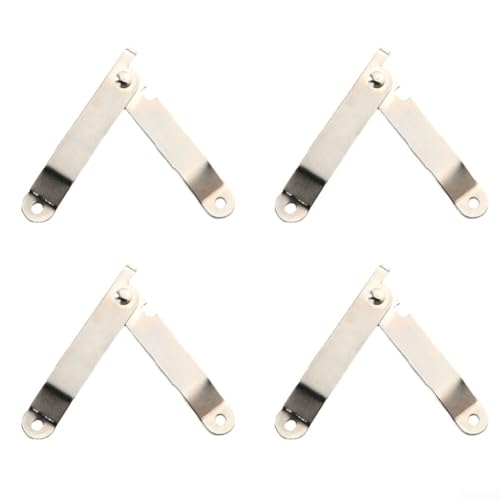 CYRENT 4 Stück klassische Design-Box-Unterstützung, funktionale und stilvolle Deckelscharniere verbessern die Ästhetik Ihrer Holzmöbel (Silber) von CYRENT