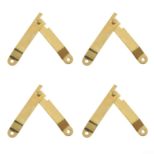 CYRENT 4 Stück klassische Design-Box-Unterstützung, funktionale und stilvolle Deckelscharniere verbessern die Ästhetik Ihrer Holzmöbel (gelb) von CYRENT