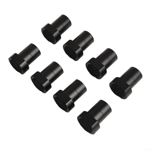 CYRENT 8 Stück Aluminiumlegierung Holzbearbeitungsbank Hunde Stop Positionierungsklemmen für 19 mm 20 mm Hundelöcher Tisch Klemmvorrichtung Fräsen Schneiden Schleifen Schwarz Rot (20 mm schwarz) von CYRENT