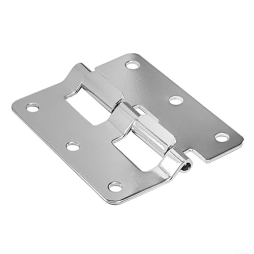 CYRENT Abnehmbares Eisenscharnier für Instrumentenkoffer, Schränke, Kleiderschränke, 77 x 67 mm, silberfarbene Haken-Off-Hardware, vielseitige Möbelbeschläge, Heimwerker-Zubehör von CYRENT