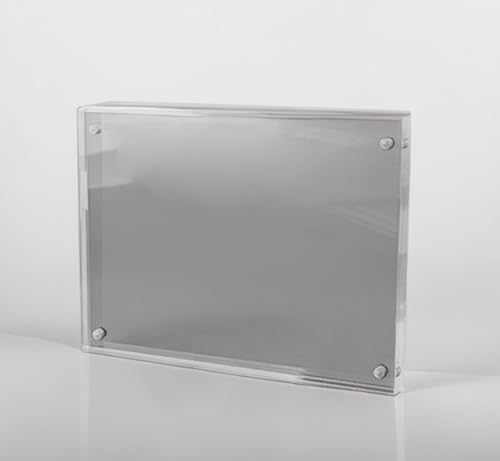 CYRENT Acryl-Bilderrahmen-Ständer, transparenter Magnet, Schreibtischhalter, stabiles Display, transparentes Material, mehrere Größen, leicht zu reinigen, stabiles Design (12,7 x 17,8 cm) von CYRENT