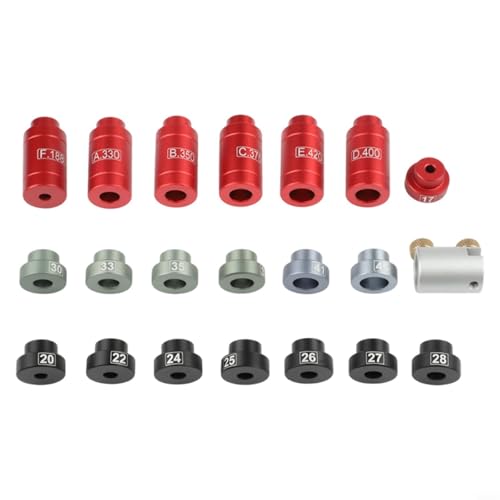 CYRENT Aluminium-Komparator-Set für Sitztiefenmessung mit 21 Einsätzen, Doppelschrauben-Design für 17 bis 45 Grad Genauigkeit (21 Stück) von CYRENT