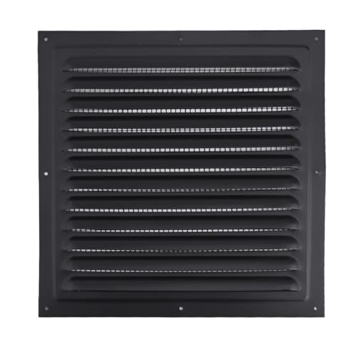 CYRENT Aluminium-Lüftungsgitter-Abdeckung, quadratisch, Wand-Luftauslassgitter mit Metallrahmen, für Außen- und Innenbereich, Küche, Badezimmer (100 x 100 cm) von CYRENT