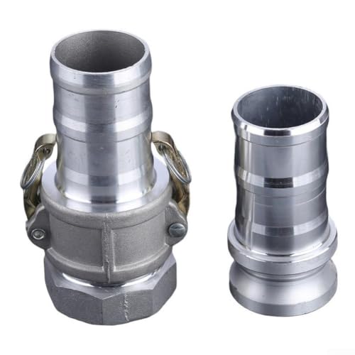 CYRENT Aluminium-Nockenschloss, Schlauchverbinder, 2,5 cm, Schnelltrennnut, NPT-Gewinde, auslaufsicherer Adapter für Öl, Wasser, Stahldraht, Rohr von CYRENT