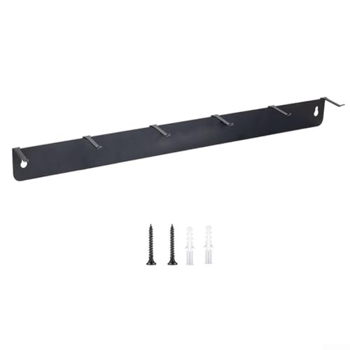 CYRENT Bürstenhalter aus Edelstahl, zur Wandmontage, 6 Haken, Halterung für Auto-Detaillierungswerkzeuge, Lagerung, korrosionsbeständig, schwarz, 48,3 x 5,1 x 2,5 cm von CYRENT