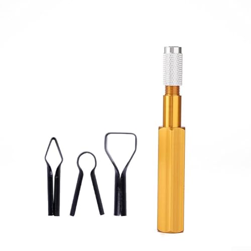 CYRENT Ecken-Glättungsschneider-Set mit Griff, Aluminiumlegierung, PVC, Bodenschweißen mit 3 Köpfen (gelb) von CYRENT