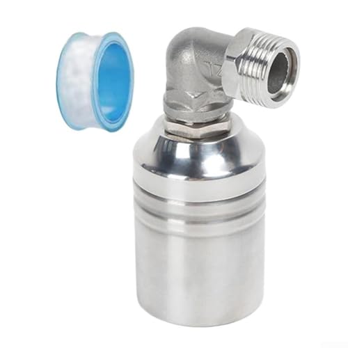 CYRENT Edelstahl-Schwimmer-Kugelhahn, automatische Wasserstandskontrolle für Tanks, Pools, Solaranlagen, platzsparendes Design, effizientes Wassermanagement (6,35 mm) von CYRENT