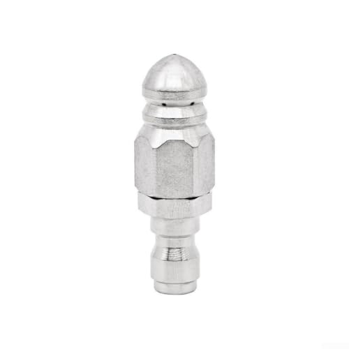 CYRENT Edelstahldüse für Abflussreinigung mit einem Frontstrahl und sechs hinteren Düsen 1/4 Schnellanschluss für sichere Befestigung CYRENT Edelstahldüse für Abflussreinigung mit einem Frontstrahl und sechs hinteren Düsen 1/4 Schnellanschluss für sichere Befestigung von CYRENT