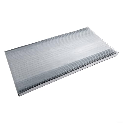 CYRENT Faltrollo Vollverdunkelungsvorhänge Sichtschutz Fensterrollos ohne Bohren Installation 60x180cm Blickdicht PVC Material Schwarz Grau Weiß erhältlich (Schwarz) von CYRENT