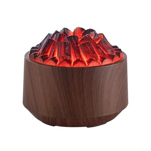 CYRENT Flame Aromatherapie USB Luftbefeuchter mit einstellbaren LED-Lichtern und Timer, leiser kompakter Diffusor für Entspannung und verbesserte Luftqualität(A) von CYRENT