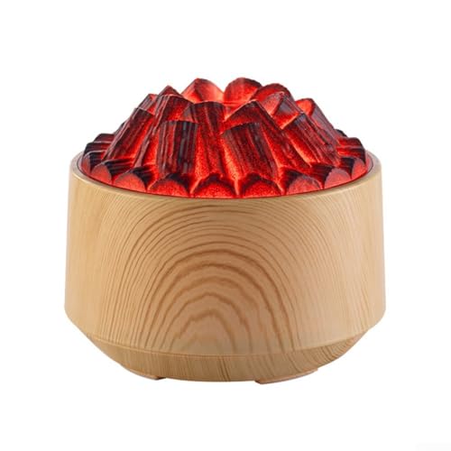 CYRENT Flame Aromatherapie USB Luftbefeuchter mit einstellbaren LED-Lichtern und Timer, leiser kompakter Diffusor für Entspannung und verbesserte Luftqualität (B) von CYRENT