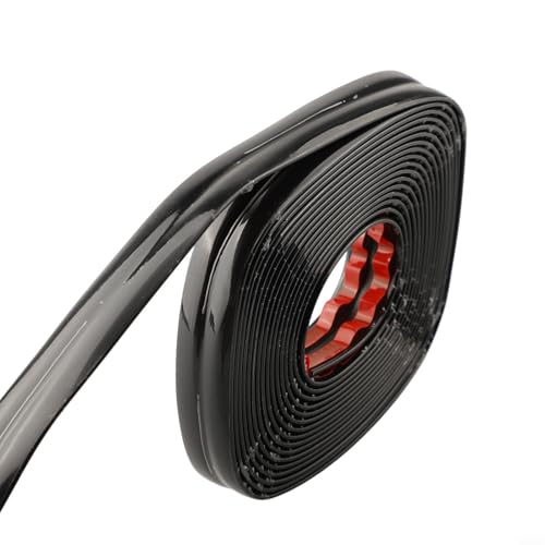 CYRENT Flexible Formleiste, wasserdichte Fliesenleisten, PVC-Dekorstreifen, Hochglanz-Metall, helle Oberfläche, 1 Rolle, 2 cm x 5 m, schneidbar für Wandnähte, Ecken und Schreibtischkanten (schwarz) von CYRENT