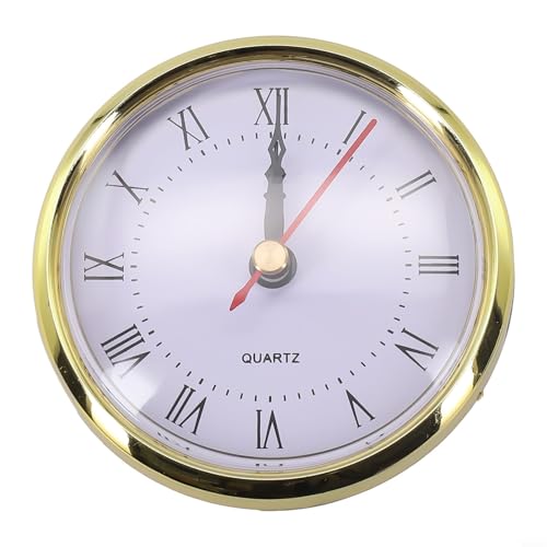 CYRENT Goldenes Quarz-Uhrwerk, 80 mm, arabische römische Ziffern, Ersatzteile mit Gummidichtung für DIY-Uhren-Reparatur (römisch) von CYRENT