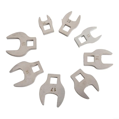 CYRENT Hahnenfußschlüssel-Set, 3/8-Zoll-Antrieb, metrisch, 10-19 mm, Gabelschlüssel, professionelle Werkstatt, Handwerkzeuge, 8-teilig von CYRENT