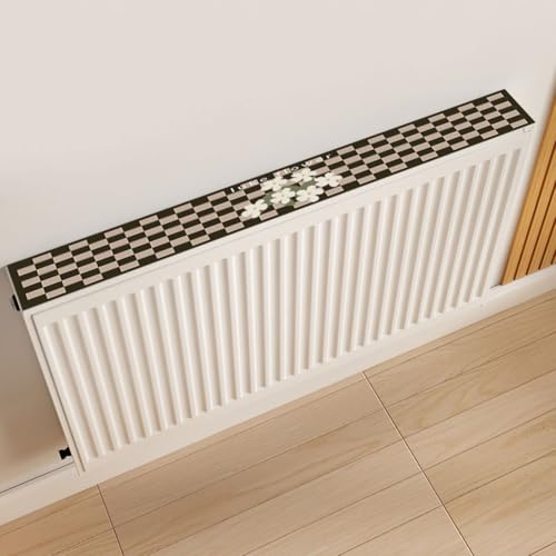 CYRENT Heizkörper-Staubschutz aus Baumwoll-Leinen-Stoff, Schutzschild mit integrierten Magneten für Heizgeräte, verschiedene Größen (200 cm) von CYRENT