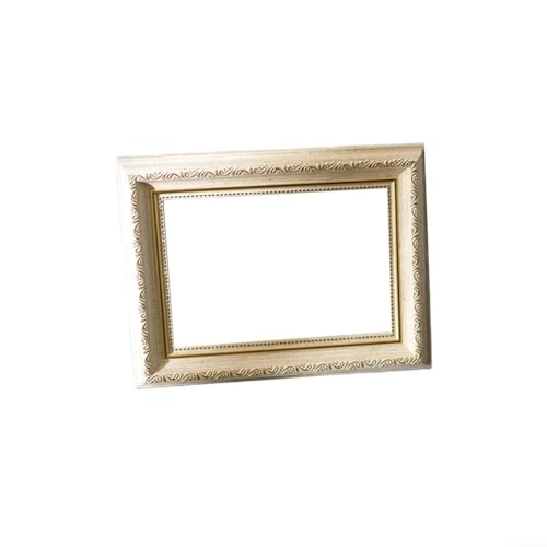 CYRENT Klassischer Stil 25,4 cm Bilderrahmen mit Retro-Muster, kompatibel mit 20 Fotos à 3 x 25 cm, 3 cm, hergestellt für Tisch- oder Wanddisplay mit dauerhafter Haltbarkeit (gelb) von CYRENT