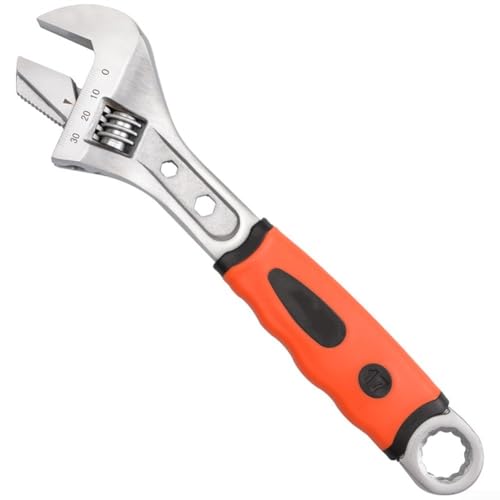 CYRENT Kompakter 20,3 cm verstellbarer Schraubenschlüssel, Hartstahl, rutschfester Griff, passend für 6 26 mm, geeignet für Mechaniker, Klempner und Reparaturen zu Hause CYRENT Kompakter 20,3 cm verstellbarer Schraubenschlüssel, Hartstahl, rutschfester Griff, passend für 6 26 mm, geeignet für Mechaniker, Klempner und Reparaturen zu Hause von CYRENT
