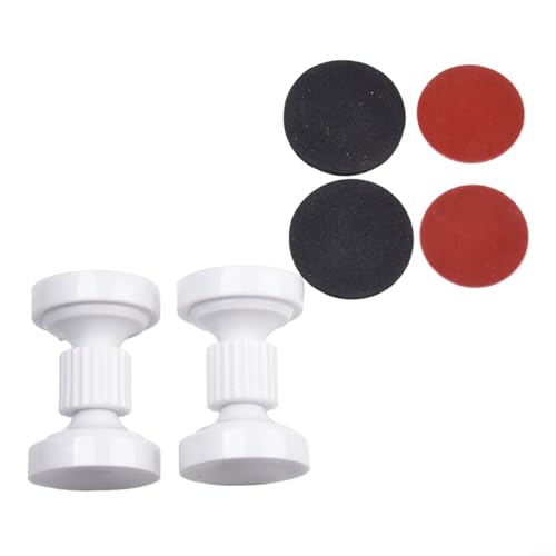 CYRENT Kopfteil-Stopper, verstellbar, mit Gewinde, aus Metall, für Möbel, Weiß, 2 Stück von CYRENT