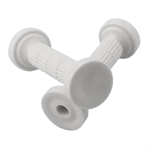 CYRENT Kopfteil-Stopper, verstellbar, mit Gewinde, aus Metall, für Möbel, Weiß, 2 Stück von CYRENT