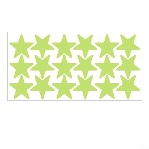 CYRENT Kreative leuchtende Stern-Wandaufkleber, leuchtet im Dunkeln, 3D-Sterne- und Mond-Aufkleber für Tür, Fenster, Zimmer, Schlafzimmer, Decke, DIY-Dekoration (214 von 18) von CYRENT