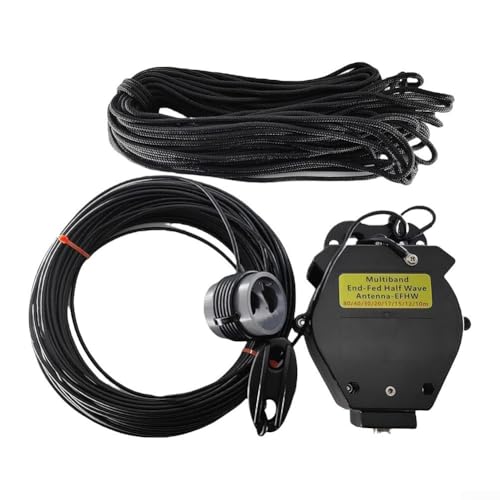 CYRENT Kurzwellenantenne mit 8 Bandenden und 1-64 Balun ABS-Gehäuse für Amateurfunkfeld, Camping oder Heimgebrauch, 150 W, 100 W (8010–400 W) von CYRENT