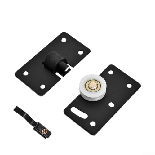 CYRENT Leise Rollen für Schiebetüren, 30 mm, Nylon, strapazierfähig, glatte Möbelschiene, Hardware für Kleiderschrank, Aufbewahrungsschrank (schwarz) von CYRENT