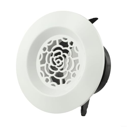 CYRENT Lüftungsgitter-Abdeckung in Blumenform, mit Insektenschutz, für Wände, Decken, ABS-Kunststoff, runder Auslass, 75 mm, 100 mm, 150 mm (75 mm) von CYRENT