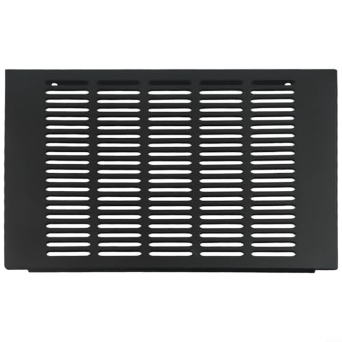 CYRENT Lüftungsgitter aus Aluminiumlegierung, quadratisch, mit Luftschlitzen, für Lagerräume, Luftzirkulation, Netz, Schrank, Geruchsverhinderung, feste Lamelle, 300 x 300 mm, Schwarz (schwarz) von CYRENT