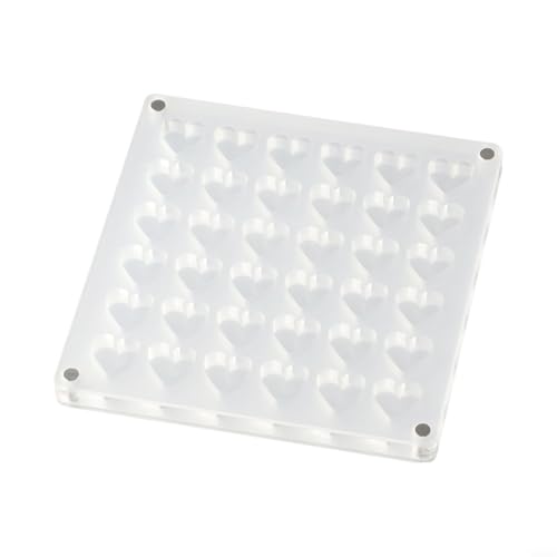 CYRENT Magnetische Muschel-Box aus Acryl, perfekt für die Präsentation Ihrer Strand-Fundstücke, klare Acryl-Diamant-Edelstein-Perlen, Aufbewahrungsbox, Aufbewahrungsbox (Herzform) von CYRENT
