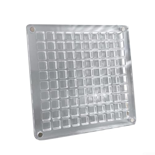 CYRENT Magnetische Muschel-Box aus Acryl, perfekt für die Präsentation Ihrer Strand-Fundstücke, klare Acryl-Diamant-Edelstein-Perlen, Aufbewahrungsbox, quadratisch, 100 Quadrate von CYRENT