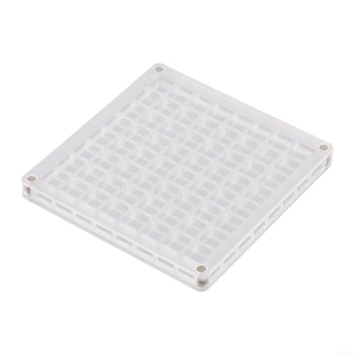 CYRENT Magnetische Muschel-Box aus Acryl, perfekt für die Präsentation Ihrer Strand-Fundstücke, klare Acryl-Diamant-Edelstein-Perlen, Aufbewahrungsbox, quadratisch, 64 Quadrate von CYRENT