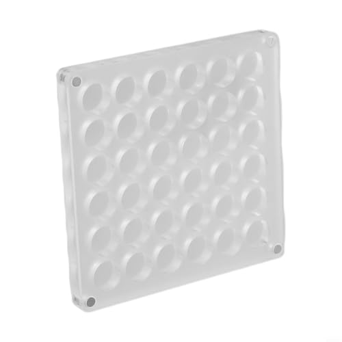 CYRENT Magnetische Muschel-Box aus Acryl, perfekt für die Präsentation Ihrer Strand-Fundstücke, transparente Acryl-Diamant-Edelstein-Perlen, Aufbewahrungsbox, rund, von CYRENT