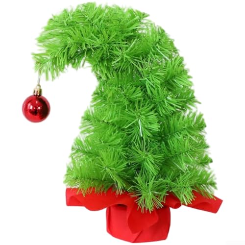 CYRENT PVC-Weihnachtsbaumschmuck für den Schreibtisch, mit flexiblen Zweigen und stabiler Basis für festliche Tischdekoration (Ellenbogen-Baum 30 cm) von CYRENT