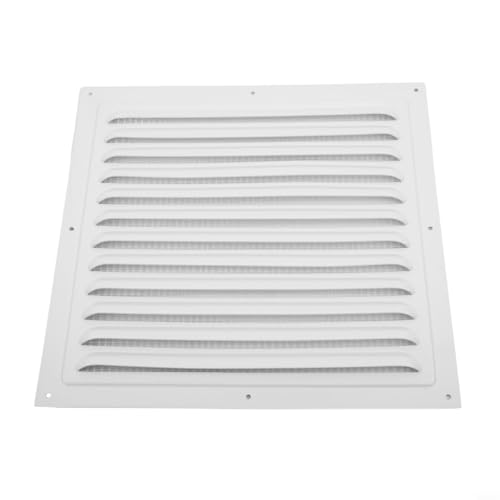 CYRENT Quadratisches Lüftungsgitter aus Metall für Wand- und Deckenlüftungsöffnungen für Innen- und Außenbelüftung (250 x 250 mm) von CYRENT