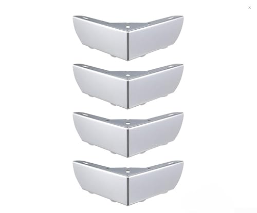 CYRENT Robuste Metall-Möbelbeine, dreieckig, Sofa, Tischbeine, Schrankfüße, DIY-Dreieck-Stützrahmen, 4 Stück (Silber) von CYRENT